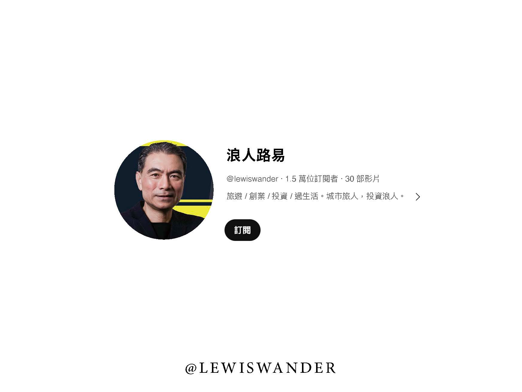 企劃｜《浪人路易》頻道設定暨《百里散步》節目提案簡報 