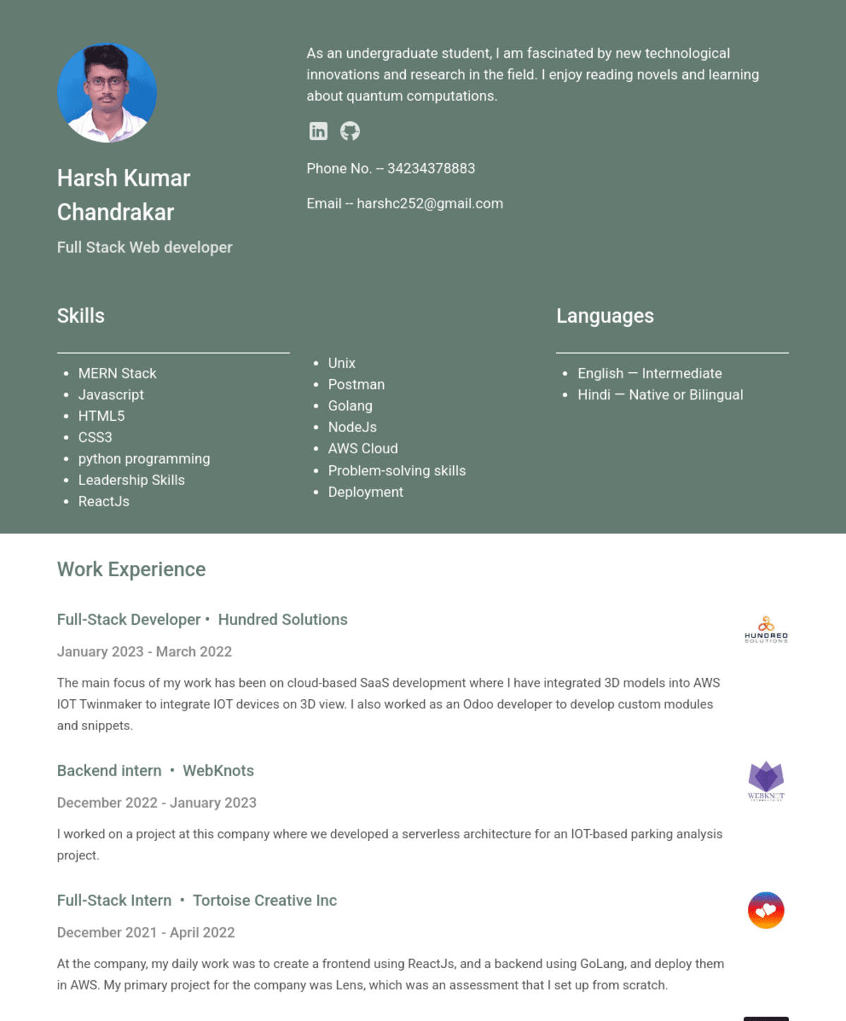 Harsh kumar Chandrakar, Freelancer@Fiverr