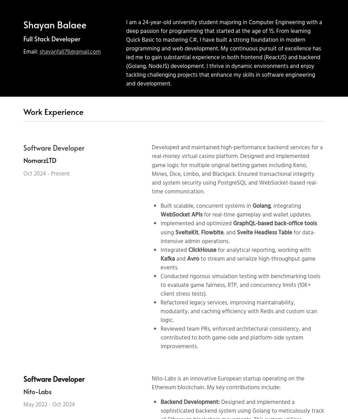 Shayan Balaee, Frontend Developer @Linquip