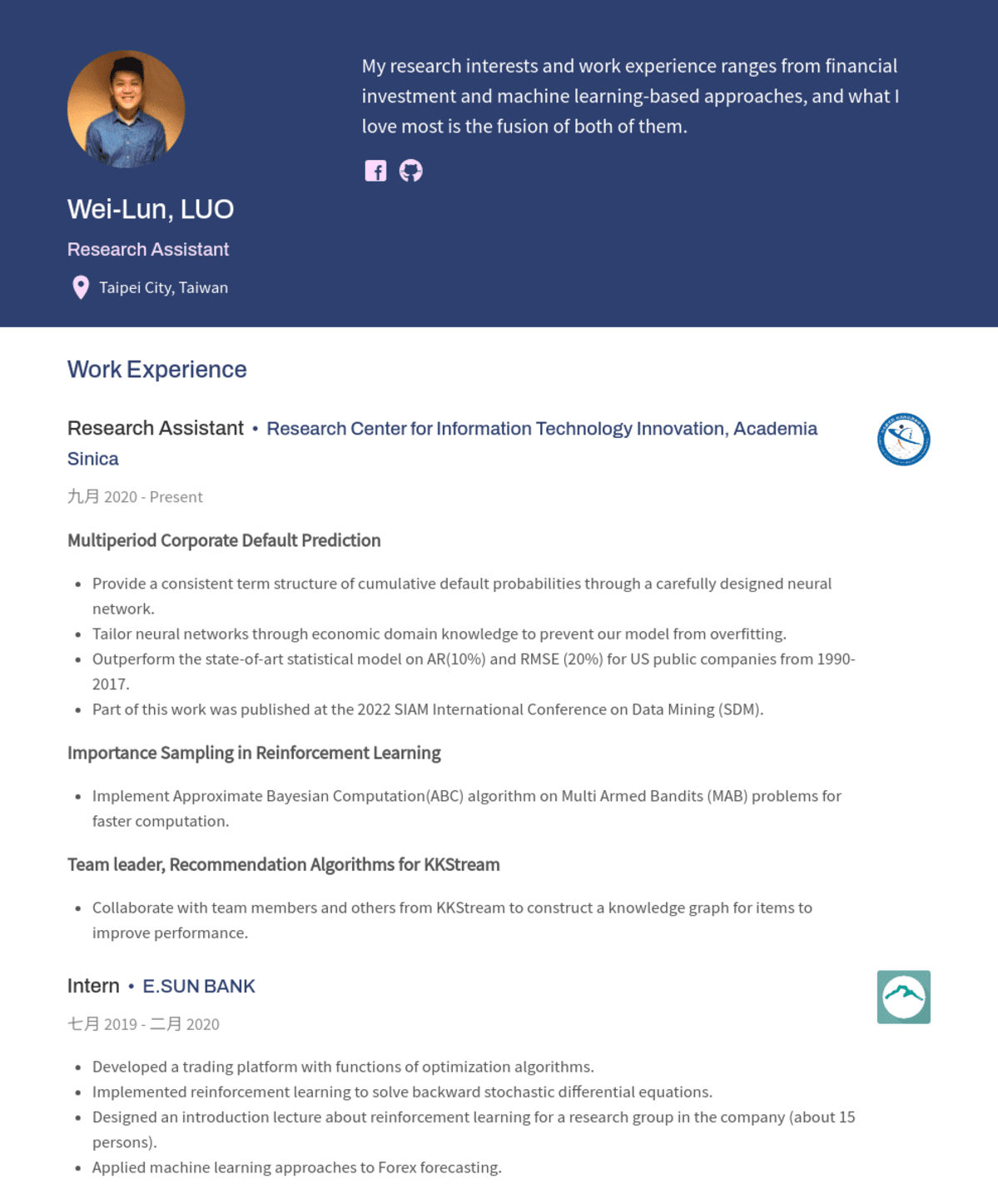 羅偉倫, Quant Trader@Undisclosed